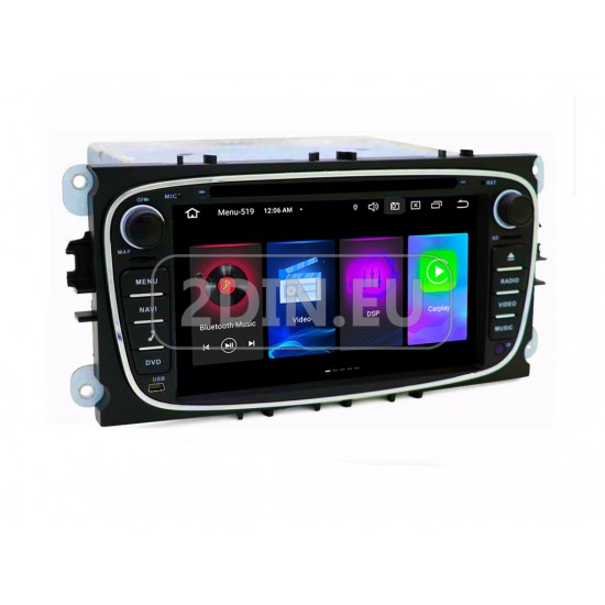 FORD Mondeo, Focus, S-Max, C-Max, Galaxy - МУЛТИМЕДИЯ / Навигация android 16 DVD черна + DSP + CARPLAY + ANDROID AUTO